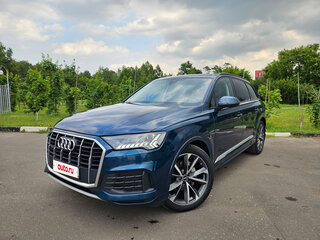2021 Audi Q7 45 TDI II (4M) Рестайлинг, синий, 6200000 рублей, вид 1