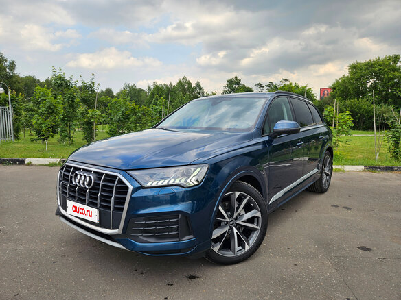 2021 Audi Q7 45 TDI II (4M) Рестайлинг, синий, 5900000 рублей