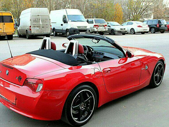 2007 BMW Z4 I (E85/E86) Рестайлинг, красный - вид 4