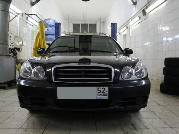 2004 Hyundai Sonata ТагАЗ IV (EF) Рестайлинг, чёрный - вид 5