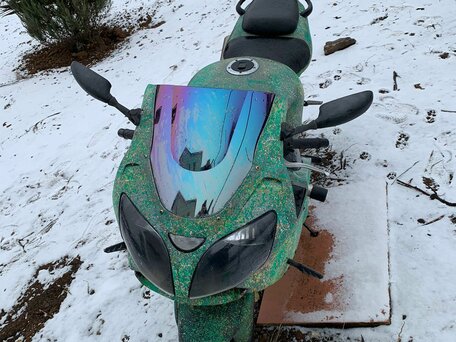 2001 Kawasaki ZX-9R Ninja, зелёный, 420000 рублей, вид 2