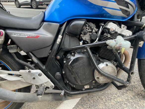 2005 Honda CB 400 Super Four, синий, 410000 рублей - вид 6
