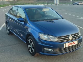 2018 Volkswagen Polo V Рестайлинг, синий, 1500000 рублей, вид 4