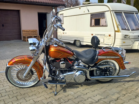 2007 Harley-Davidson Softail Deluxe, оранжевый, 820000 рублей, вид 3