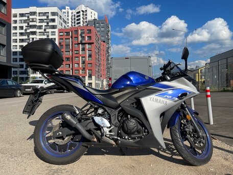 2015 Yamaha YZF-R3, синий, 390000 рублей, вид 1