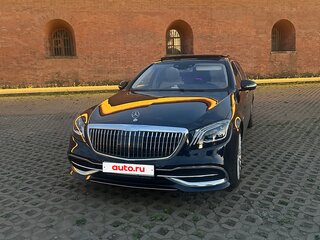 2019 Mercedes-Benz Maybach S-Класс 560 I (X222) Рестайлинг, синий, 6700000 рублей, вид 3