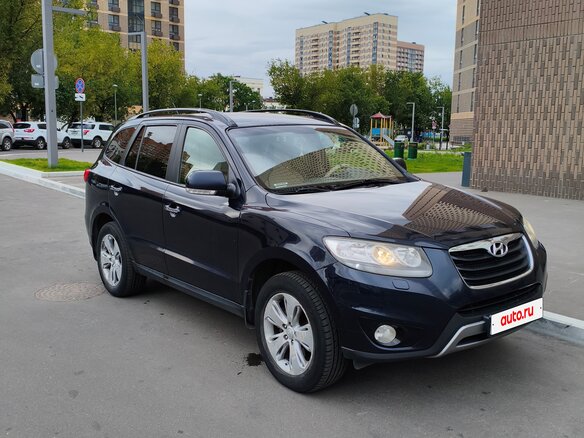 2012 Hyundai Santa Fe II Рестайлинг, синий, 1220000 рублей - вид 3