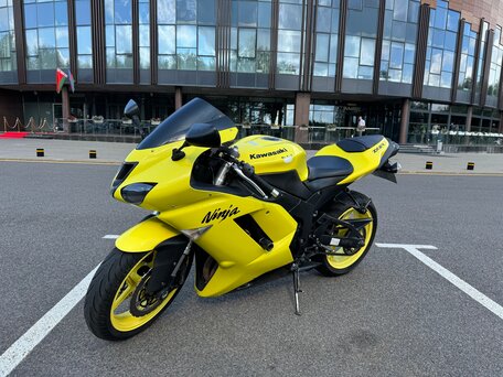 2007 Kawasaki ZX-6 Ninja, жёлтый, 550000 рублей, вид 2