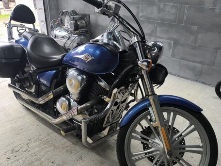 2009 Kawasaki VN900 Vulcan, синий, 550000 рублей, вид 1
