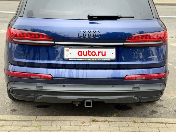2020 Audi Q7 55 TFSI II (4M) Рестайлинг, синий, 4490000 рублей - вид 3