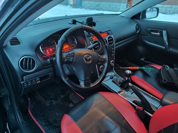 2006 Mazda 6 I (GG) Рестайлинг, чёрный, 590000 рублей - вид 9