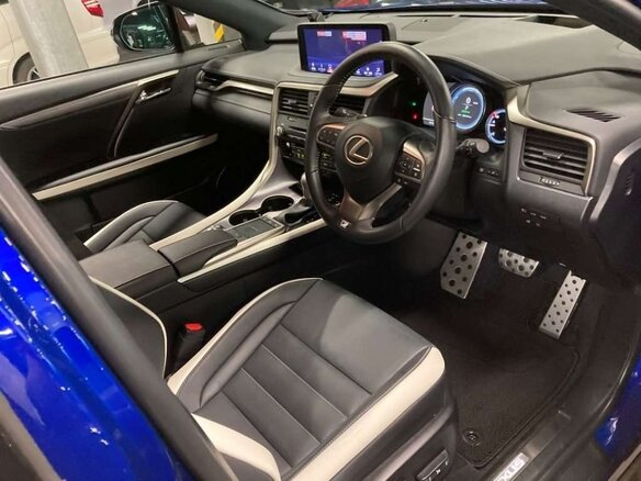 2020 Lexus RX 450h IV Рестайлинг, синий, 6600000 рублей - вид 2