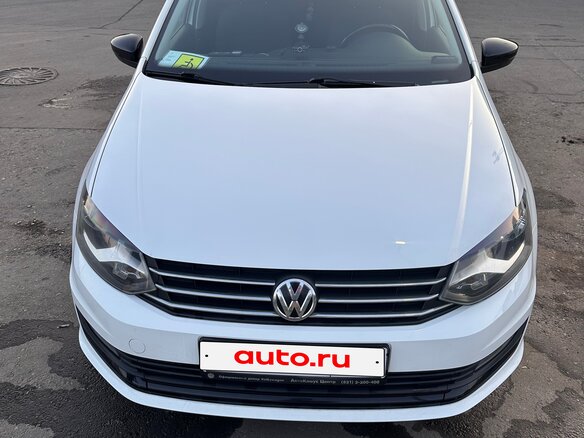 2017 Volkswagen Polo V Рестайлинг, белый, 1150000 рублей