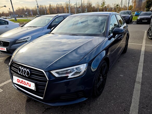 2016 Audi A3 III (8V) Рестайлинг, синий, 1520000 рублей - вид 2