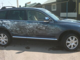 2004 Volkswagen Touareg I, синий, 1100000 рублей, вид 3