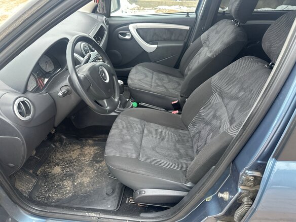 2012 Renault Logan I Рестайлинг, синий, 675000 рублей - вид 4