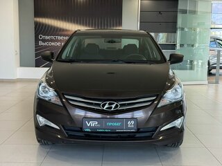 2016 Hyundai Solaris I Рестайлинг, коричневый, 747000 рублей, вид 2