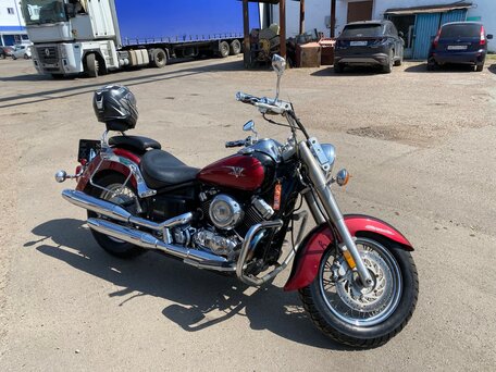 2005 Yamaha XVS650 Drag Star, красный, 450000 рублей, вид 4