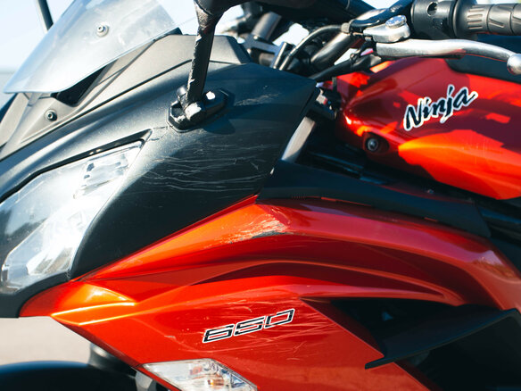 2014 Kawasaki ER-6F (Ninja 650R), пурпурный - вид 8