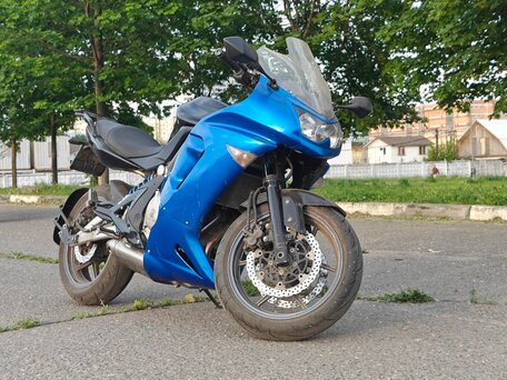 2006 Kawasaki ER-6F (Ninja 650R), синий, 345000 рублей, вид 1