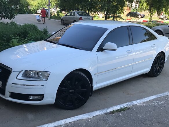 2008 Audi A8 II (D3) Рестайлинг 2, белый - вид 4