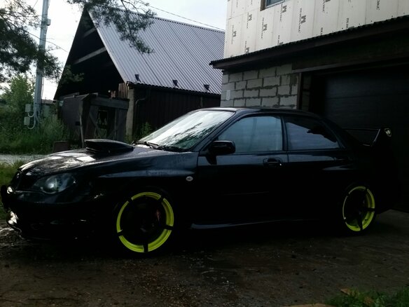 2006 Subaru Impreza WRX II Рестайлинг 2, чёрный - вид 3