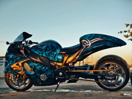 2008 Suzuki GSX 1300 R Hayabusa, синий, 2200000 рублей, вид 3