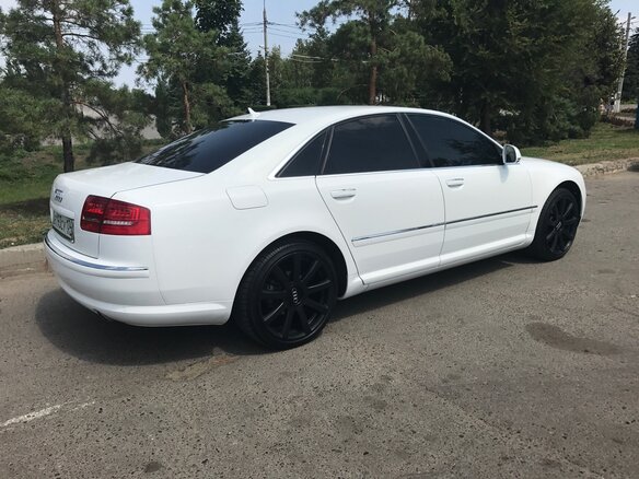 2008 Audi A8 II (D3) Рестайлинг 2, белый - вид 12