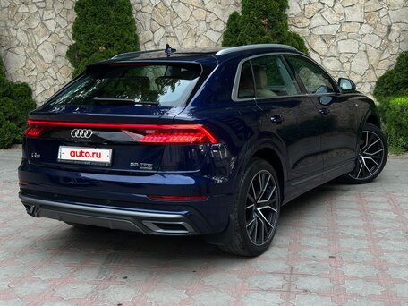2018 Audi Q8 55 TFSI I (4M), синий, 4100000 рублей, вид 5