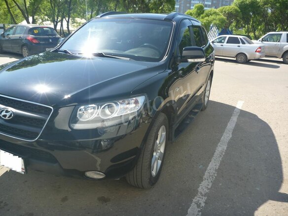 2008 Hyundai Santa Fe II, чёрный - вид 2