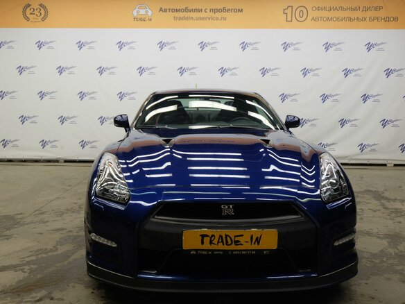 2012 Nissan GT-R I Рестайлинг 1, синий - вид 3