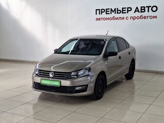 2017 Volkswagen Polo V Рестайлинг, бежевый, 990000 рублей, вид 1