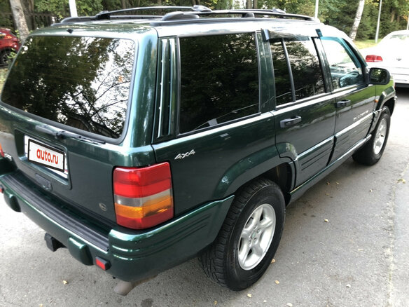 1997 Jeep Grand Cherokee I (ZJ) Рестайлинг, зелёный - вид 4
