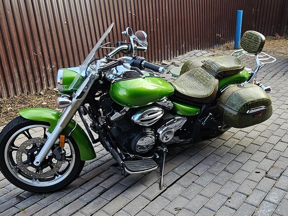 2009 Yamaha XVS950, зелёный, 500000 рублей - вид 8