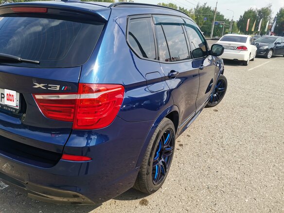 2012 BMW X3 28i xDrive II (F25), синий, 1900000 рублей - вид 6