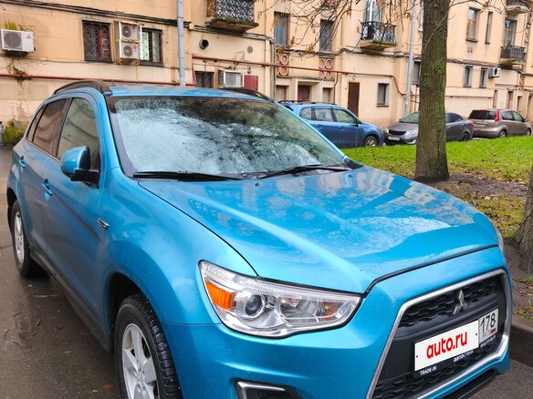 2014 Mitsubishi ASX I Рестайлинг, голубой, 950000 рублей - вид 1