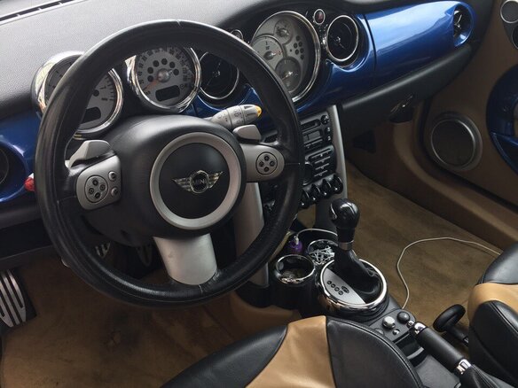 2005 Mini Hatch Cooper S I (R50), синий