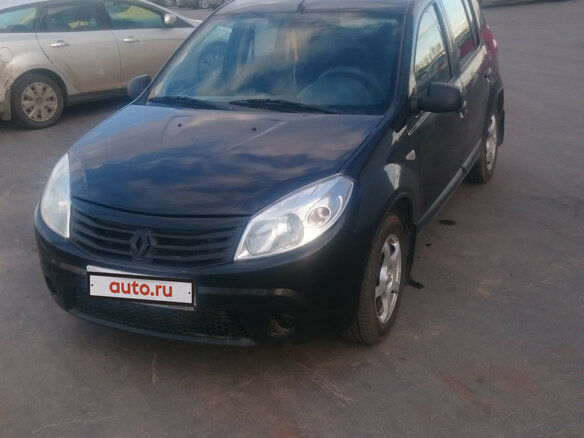 2010 Renault Sandero I, чёрный - вид 2