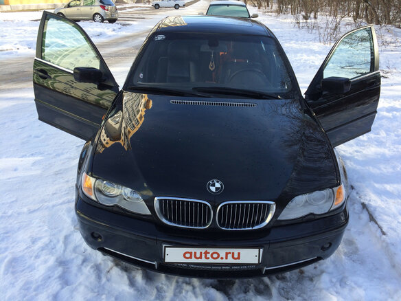 2002 BMW 3 серии 330i IV (E46) Рестайлинг, чёрный - вид 1