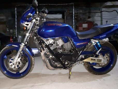 2001 Honda CB 400 Super Four, синий, 300000 рублей, вид 2