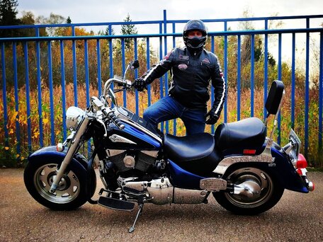 2000 Suzuki Intruder VL 1500 LC, синий, 600000 рублей, вид 2