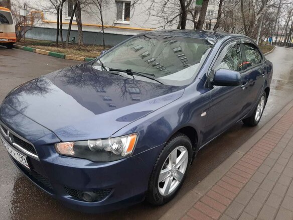 2008 Mitsubishi Lancer X, синий - вид 5