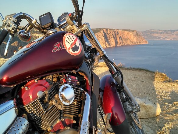 1988 Honda VT 1100, пурпурный - вид 8
