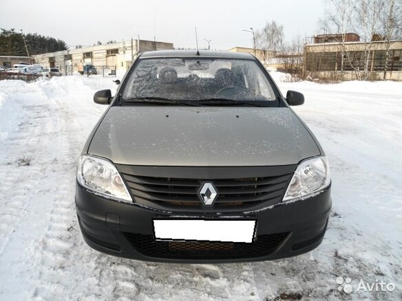 2013 Renault Logan I Рестайлинг, бежевый - вид 1