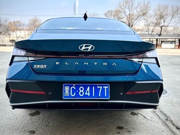 2023 Hyundai Elantra N Line VII (CN7) Рестайлинг, синий - вид 4