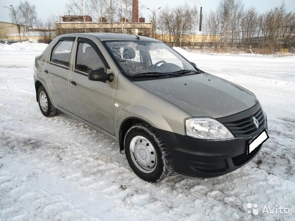 2013 Renault Logan I Рестайлинг, бежевый - вид 2