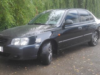 2006 Hyundai Accent ТагАЗ II, чёрный, 475000 рублей, вид 5