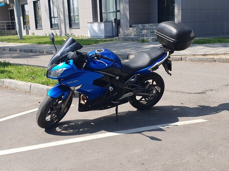 2009 Kawasaki ER-6F (Ninja 650R), синий, 400000 рублей, вид 5