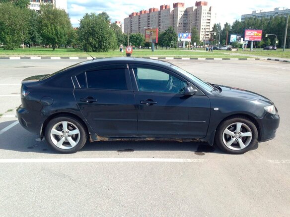 2006 Mazda 3 I (BK) Рестайлинг, чёрный - вид 3