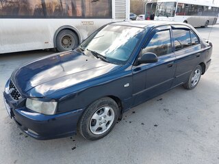 2008 Hyundai Accent ТагАЗ II, синий, 210000 рублей, вид 3